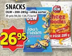 Matvärlden Tensta OLW Snacks erbjuda