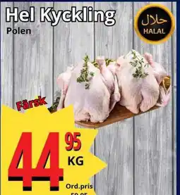 Supergrossen Hel kyckling erbjuda