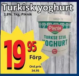 Supergrossen PIKNIK Turkisk yoghurt erbjuda