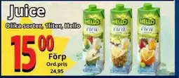 Supergrossen HELLO Juice erbjuda