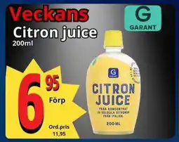 Supergrossen GARANT Citron juice erbjuda
