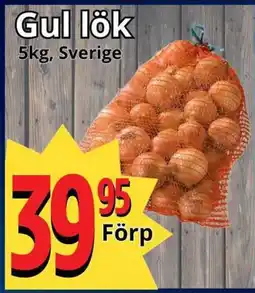 Supergrossen Gul lök erbjuda