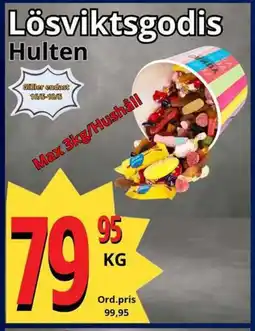 Supergrossen Lösviktsgodis erbjuda