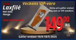 Supergrossen Laxfilé erbjuda