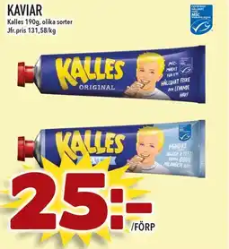 Supergrossen KALLES Kaviar erbjuda