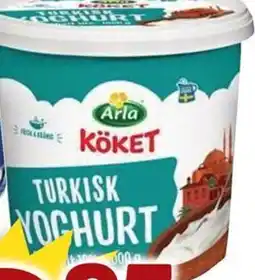 Supergrossen ARLA Turkisk yoghurt erbjuda
