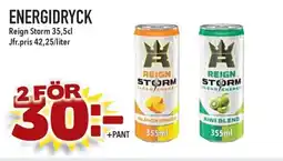 Supergrossen REIGN STORM Energidryck erbjuda