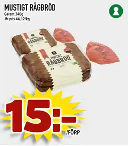 Bonum Matmarknad GARANT Mustigt rågbröd erbjuda