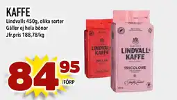 Bonum Matmarknad LINDVALLS Kaffe erbjuda