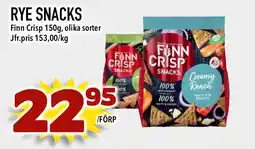 Bonum Matmarknad FINN CRISP Rye snacks erbjuda