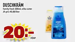 Bonum Matmarknad FAMILY FRESH Duschkräm erbjuda