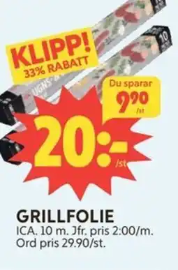 Ica Hajen Lagpris ICA Grillfolie erbjuda