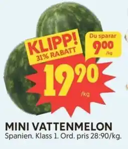 Ica Hajen Lagpris Mini vattenmelon erbjuda