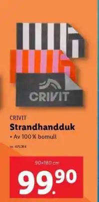 Lidl CRIVIT Strandhandduk erbjuda