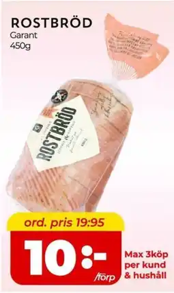 Matrix Butikerna GARANT Rostbröd erbjuda
