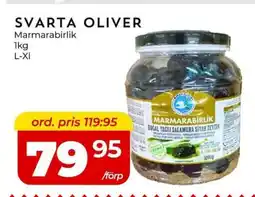 Matrix Butikerna MARMARABIRLIK Svarta oliver erbjuda