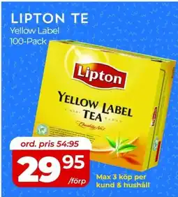 Matrix Butikerna LIPTON TE Yellow Label erbjuda