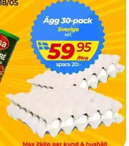 Matrix Butikerna Ägg 30-pack erbjuda