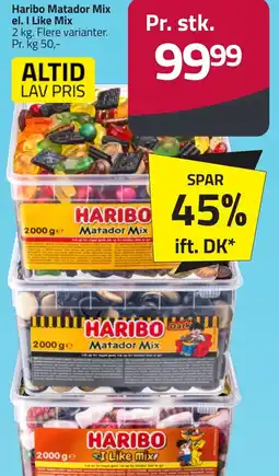 Fleggaard HARIBO Matador Mix el. I Like Mix erbjuda