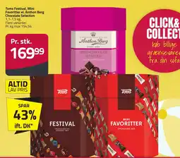 Fleggaard Toms Festival, Mini Favoritter el. Anthon Berg Chocolate Selection erbjuda