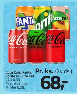 Fleggaard Coca Cola, Fanta Sprite el. Fuze Tea erbjuda