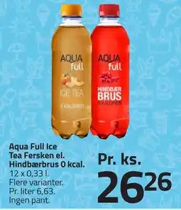 Fleggaard AQUA FULL Ice Tea Fersken el. Hindbærbrus erbjuda