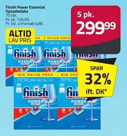 Fleggaard FINISH Power Essential Opvasketabs erbjuda