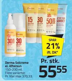 DERMA Solcreme el. Aftersun