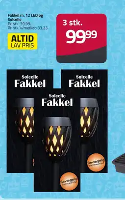 Fleggaard Fakkel m. 12 LED og Solcelle erbjuda