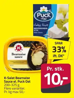 Fleggaard K-SALAT Bearnaise Sauce el. Puck Ost erbjuda
