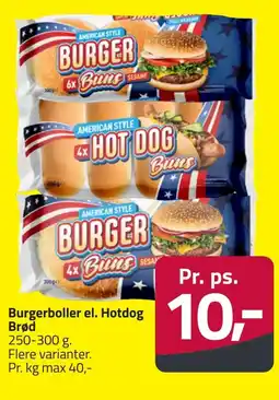 Burgerboller el. Hotdog Brød