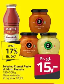 Fleggaard Zelected Cremet Pesto el. Mutti Passata erbjuda