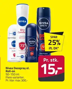 Fleggaard NIVEA Deospray el. Roll-on erbjuda