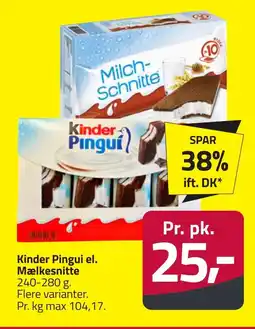Fleggaard KINDER Pingui el. Mælkesnitte erbjuda