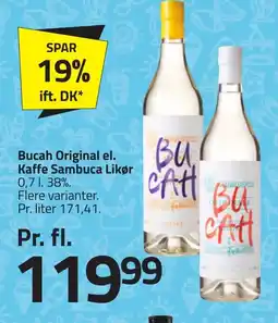 Fleggaard BUCAH Original el. Kaffe Sambuca Likør erbjuda