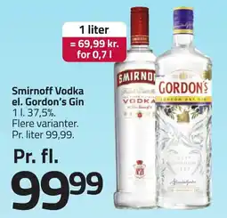 Fleggaard Smirnoff Vodka el. Gordon's Gin erbjuda