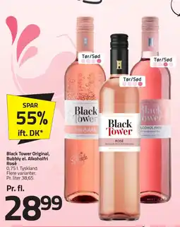 Fleggaard BLACK TOWER Original, Bubbly el. Alkoholfri Rosé erbjuda
