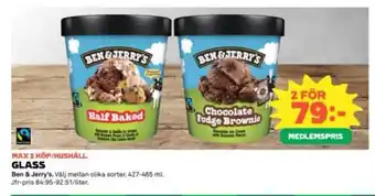Coop BEN&JERRY'S Glass erbjuda