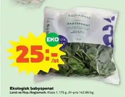 Stora Coop Ekologisk babyspenat erbjuda