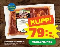 Stora Coop Grillmarinerad fläskkarré erbjuda