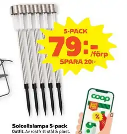 Stora Coop Solcellslampa 5-pack erbjuda