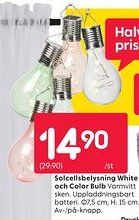Rusta Solcellsbelysning White och Color Bulb erbjuda