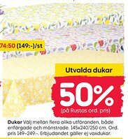 Rusta Dukar erbjuda