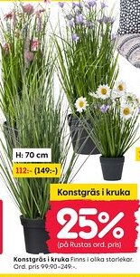 Rusta Konstgräs i kruka erbjuda