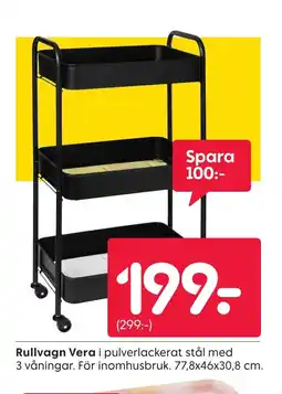 Rusta Rullvagn Vera erbjuda
