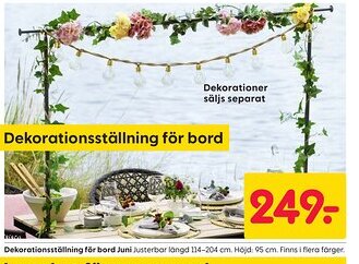 Rusta Dekorationsställning för bord Juni erbjuda