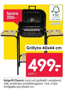 Rusta Kolgrill Classic erbjuda