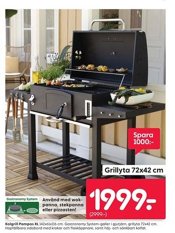 Rusta Kolgrill Pampas XL erbjuda