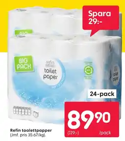 Rusta REFIN toalettpapper erbjuda