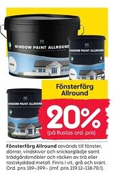 Rusta Fönsterfärg Allround erbjuda